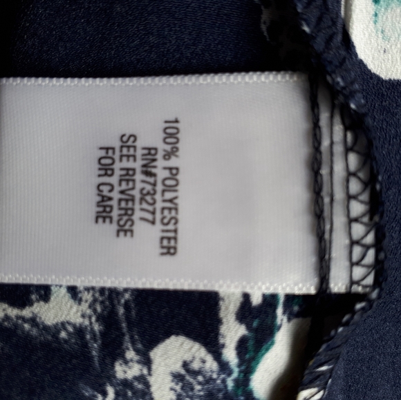 Navy Popover Blouse - Picture 4 of 4